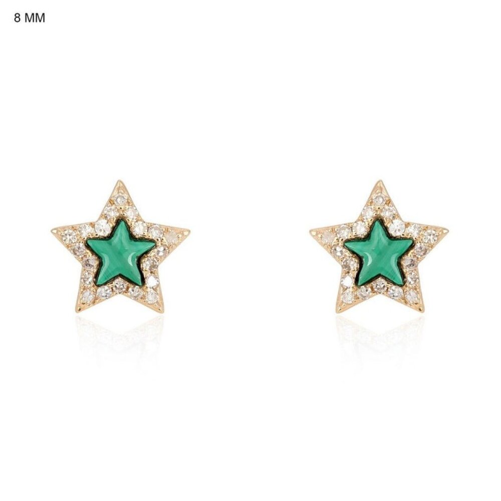 Premium Lapis 14K (or 18k upon request) Yellow Gold Diamond Stud Earrings